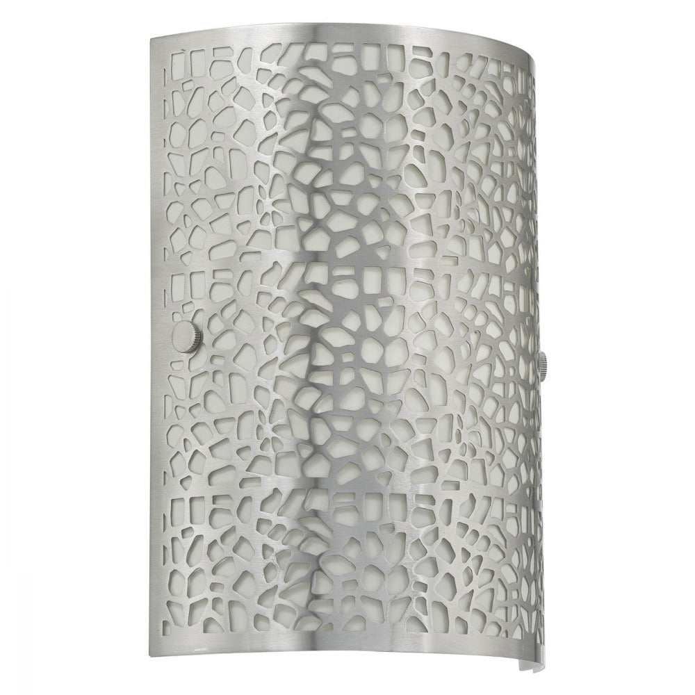 Buy Wall Sconce Australia Almera 1 Light Wall Light Satin Nickel & White - 90076N