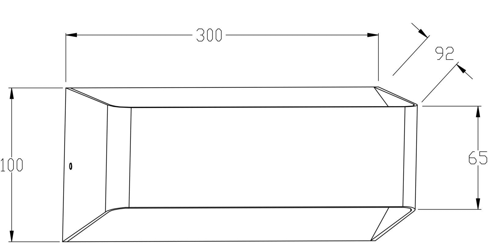 Buy Up / Down Wall Lights Australia LOUNGE III S9327 Architectural Exterior LED Wall Light White 18W 3000K - S9327/300WW/WH