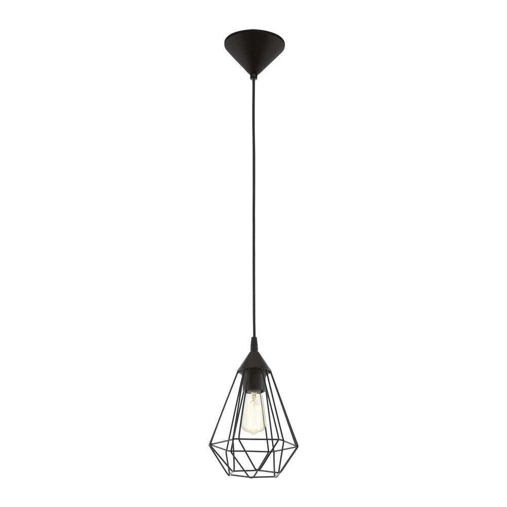 Buy Pendant lights australia - Tarbes 1 Light Pendant Black 175mm - 94187