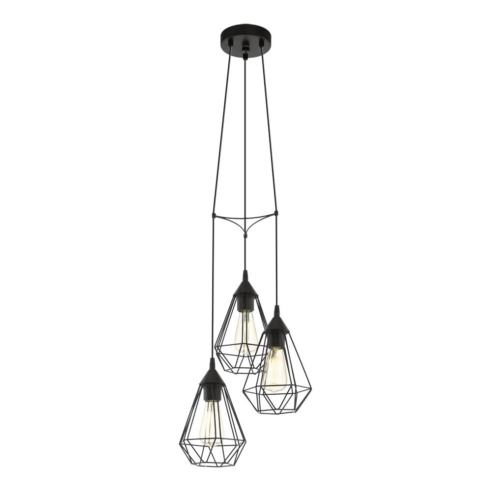 Tarbes 3 Light Pendant Black - 94191