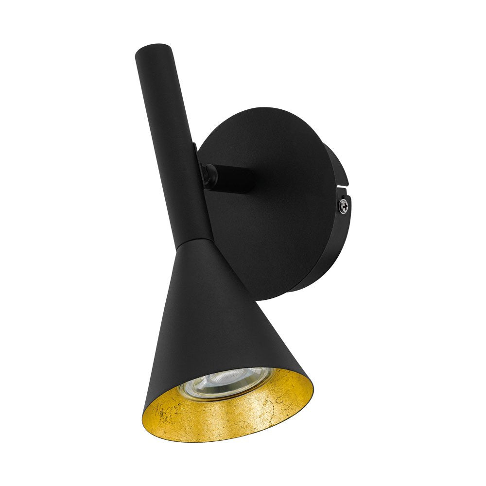 Buy Wall Sconce Australia Cortaderas 1 Light Wall Light LED Black & Gold - 97804