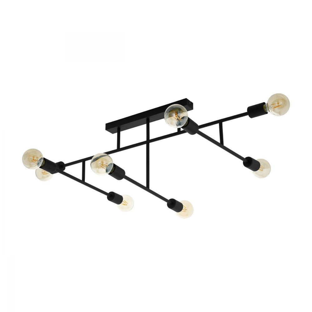 Buy Semi-Flush Mount Lights Australia Belsiana 8 Light Ceiling Black - 98035