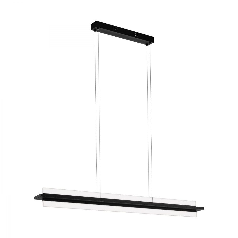 Spadafora LED Pendant Black & Clear, White - 98495