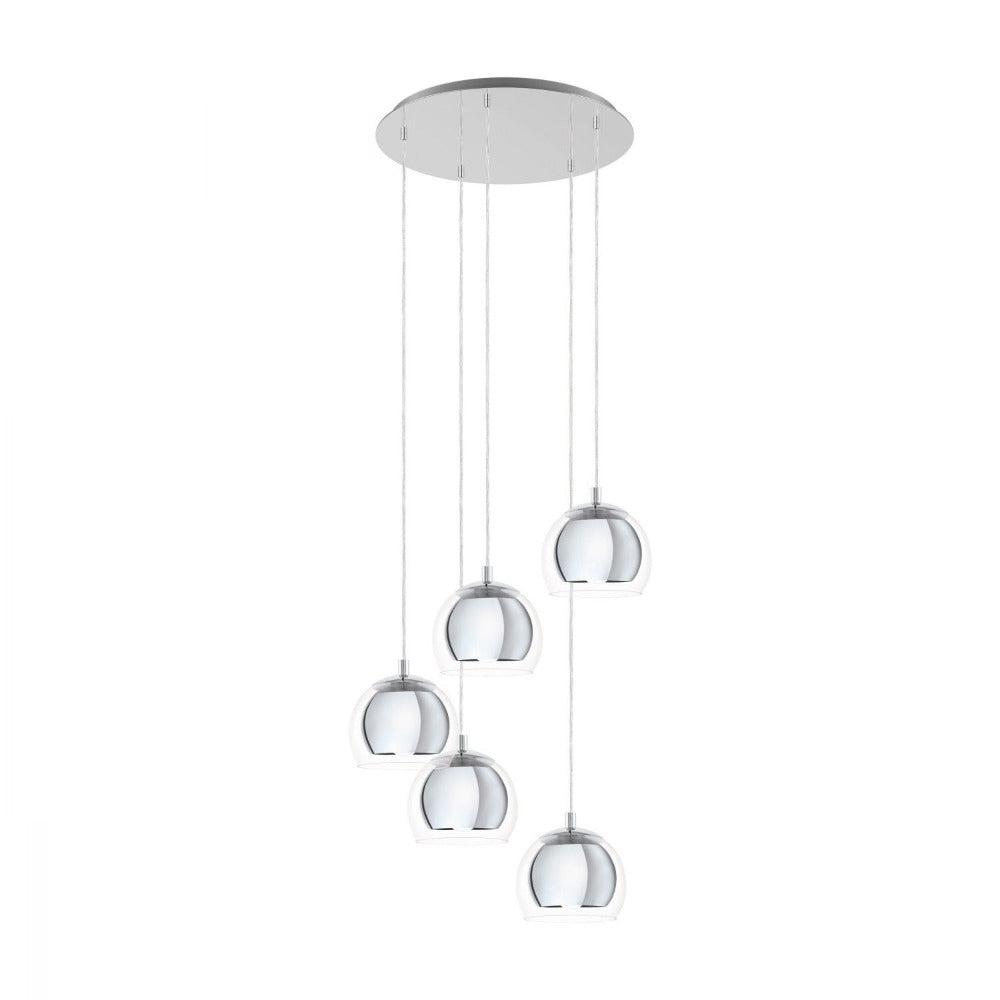 Buy Cluster Pendants Australia Rocamar 5 Light Pendant Chrome & Clear - 98596