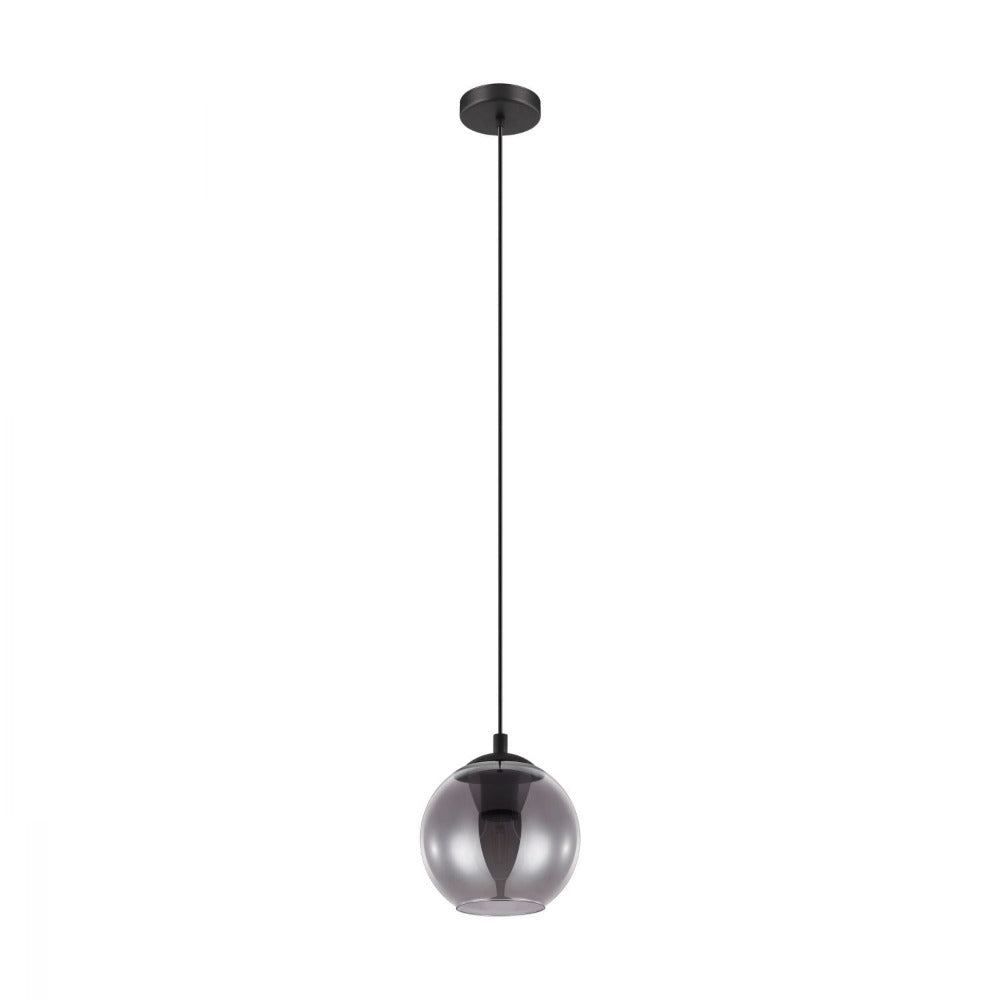 Buy Pendant Lights Australia Ariscani 1 Light Pendant Chrome & Black Transparent 200mm - 98651N