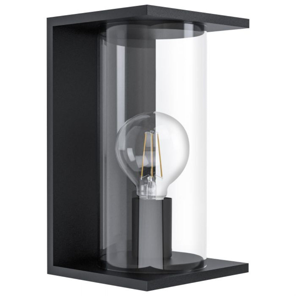 Buy Exterior Wall Lights Australia Cascinetta 1 Light Wall Height 280 mm Black Zinc-Plated Steel - 98713N