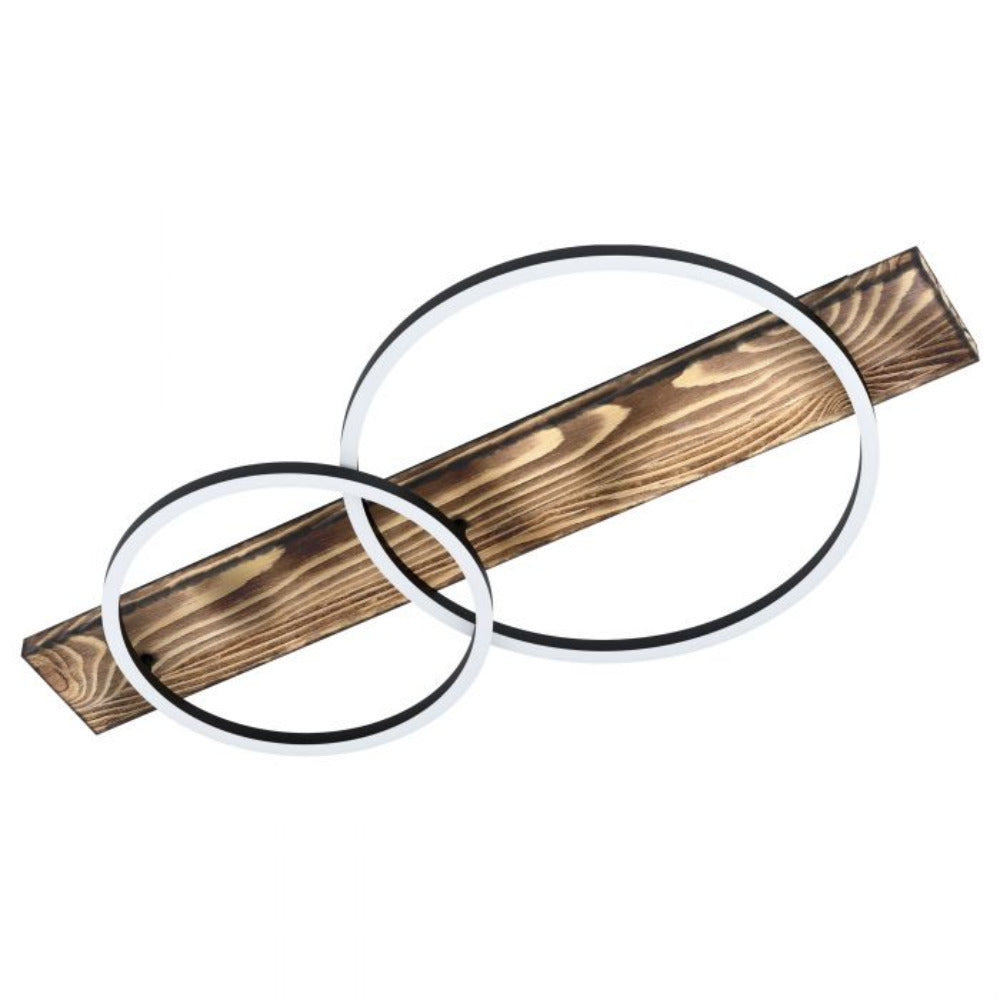 Buy Flush Mount Lights Australia Interior BOYAL Ceiling Light 24W Black Brown Rustic - 99408