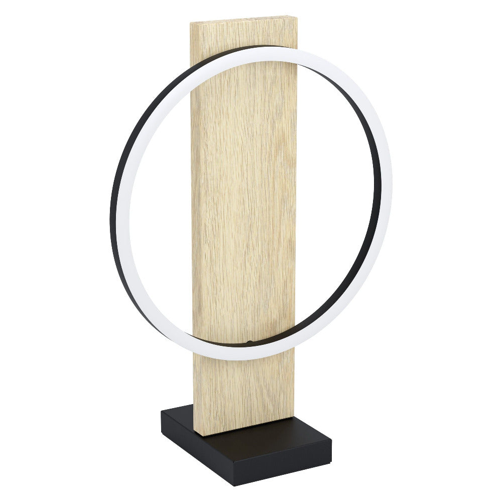 Buy Table Lamps Australia Boyal 12W LED Table Lamp 3000K Black With Natural Wood - 99469N