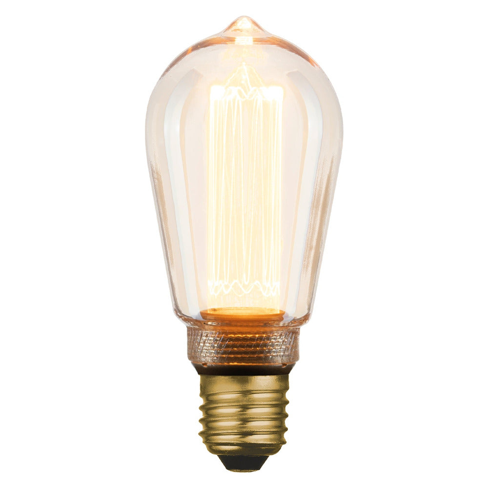Buy LED Globes Australia Vintage Decorative LED ST64 Globe ES 4W 240V Amber Glass - 9E27LED22