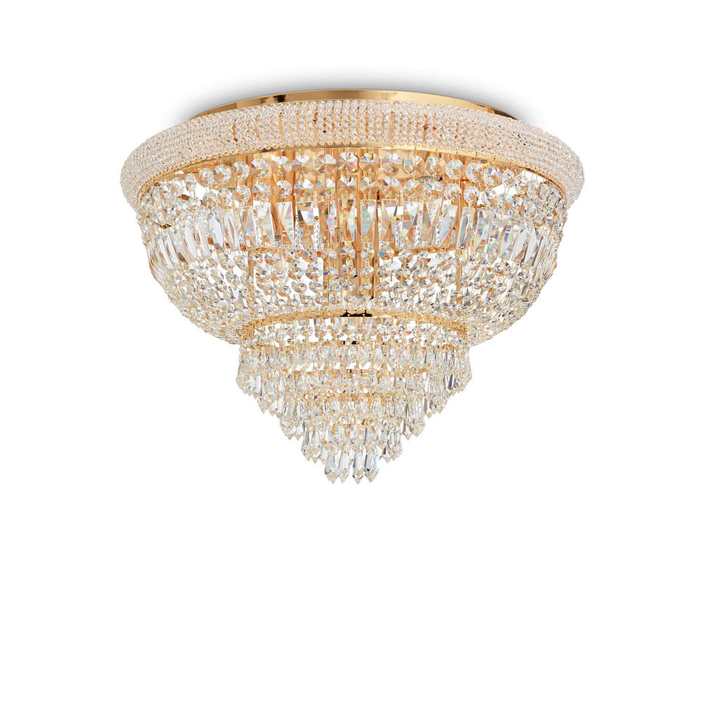 Buy Ceiling Crystals Australia Dubai Pl24 Ceiling Crystal 24 Lights Metal / Crystals - 2435