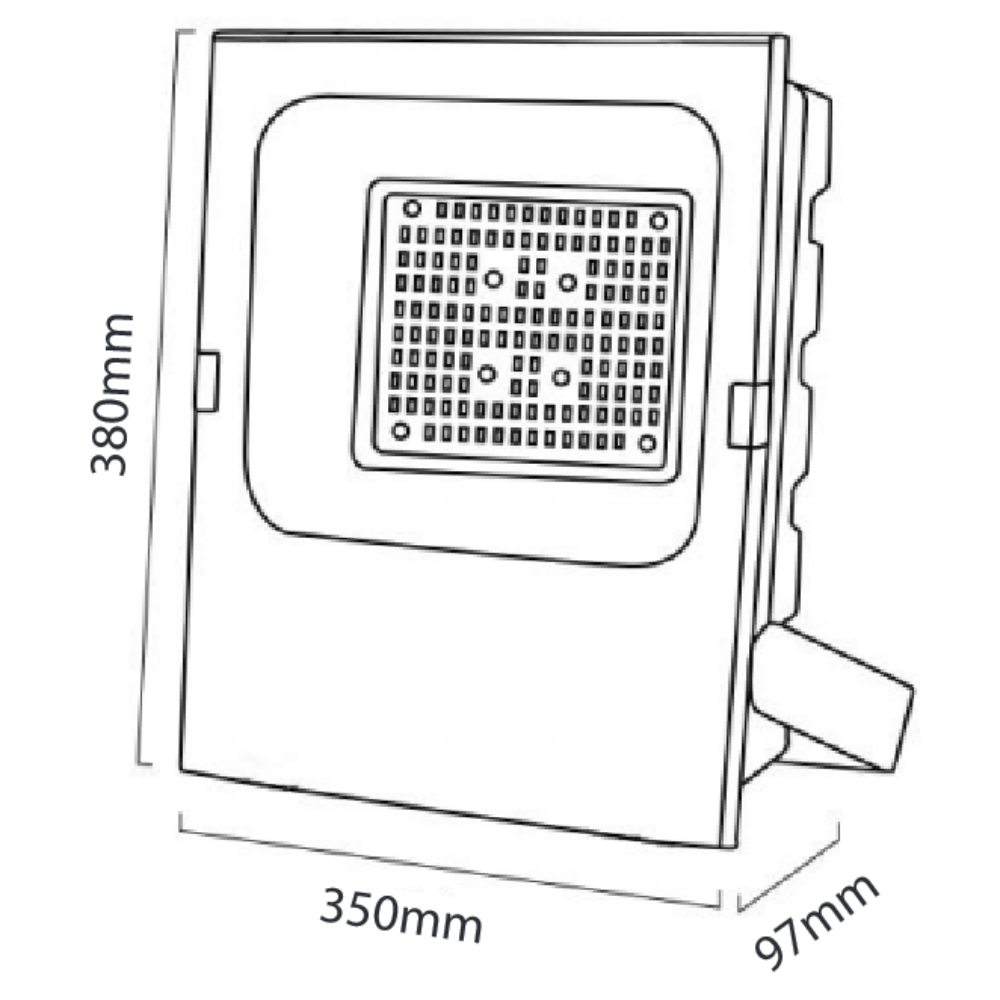 Buy Floodlights Australia LED FloodLight 200W Black Aluminium 6500K - FLH200-6500