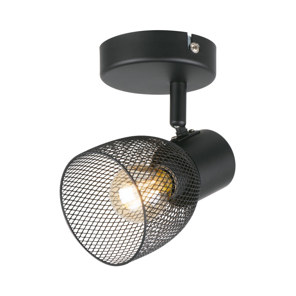 Buy Spotlights Australia Emily 1 Light Industrial Spotlight - A10931BLK