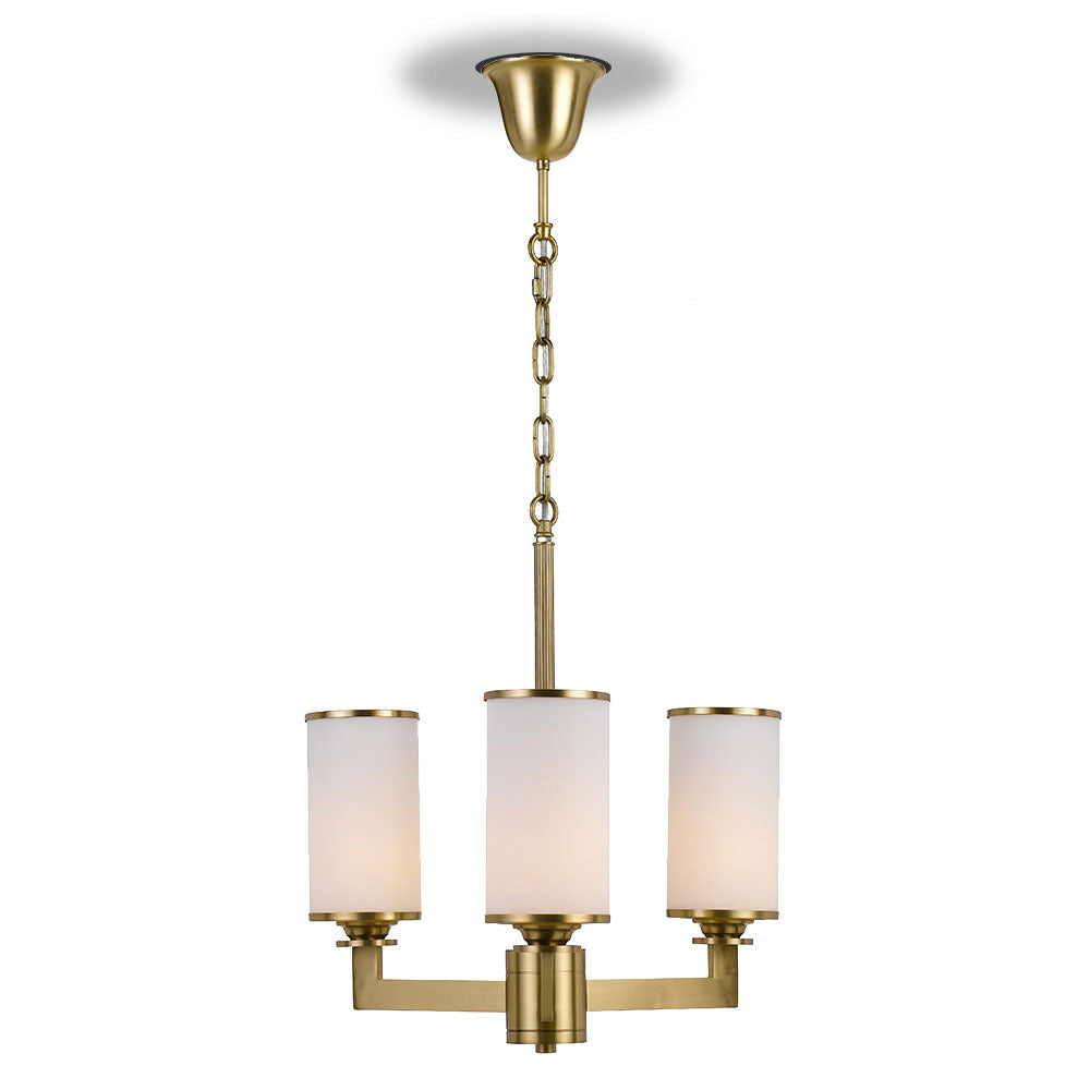Buy Chandeliers Australia Ahern 3 Light Pendant Brass & Opal - AHERN PE3-BS+OP