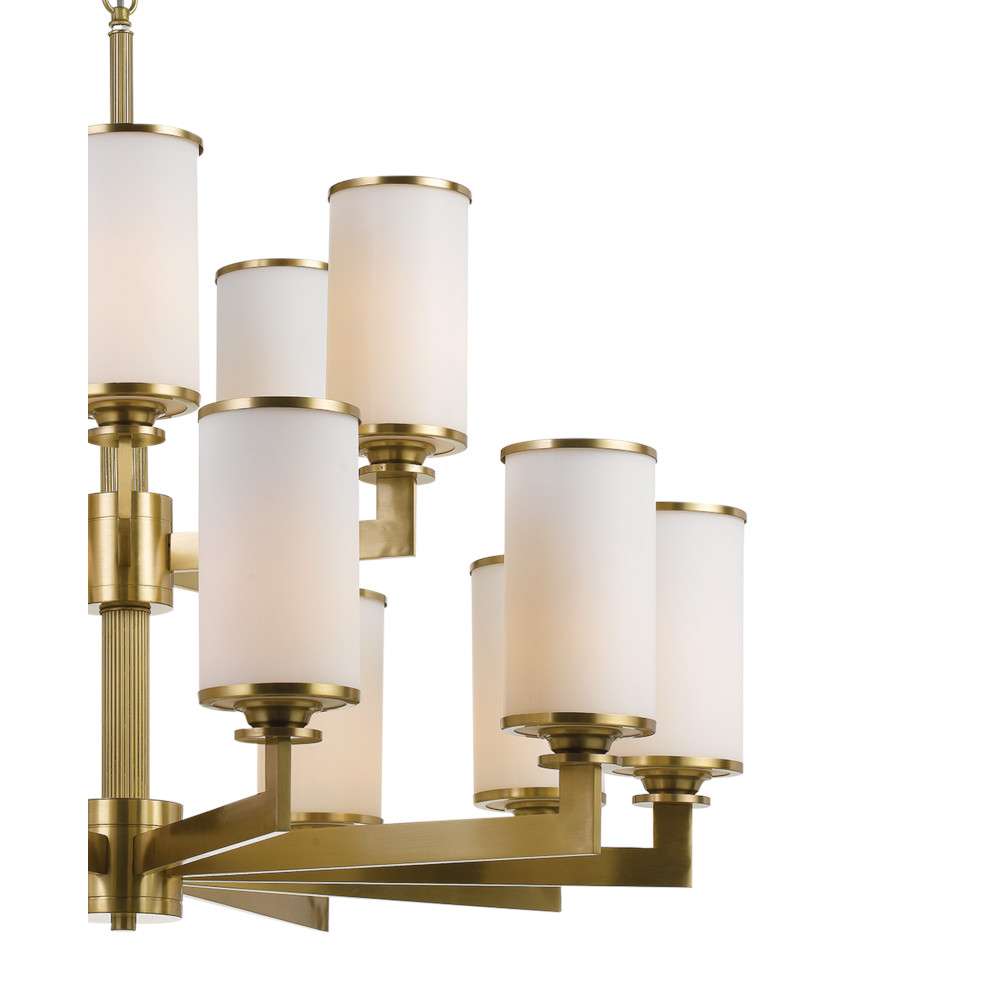 Buy Chandeliers Australia Ahern 15 Light Pendant Brass & Opal - AHERN PE15-BS+OP