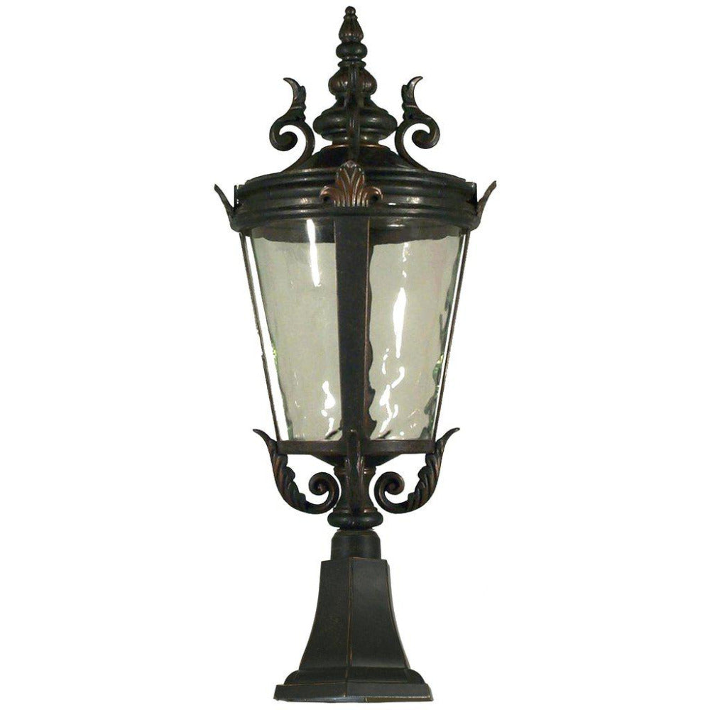 Buy Pillar & Pedestal Lights Australia Albany Medium Pillar Mount Antique Bronze IP44 - 1000028