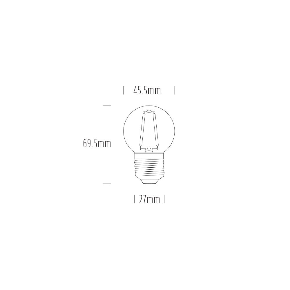 Buy LED Filament Globes Australia Festoon LED Filament Globe 24V ES Polycarbonate 2700K - AQF-G-003