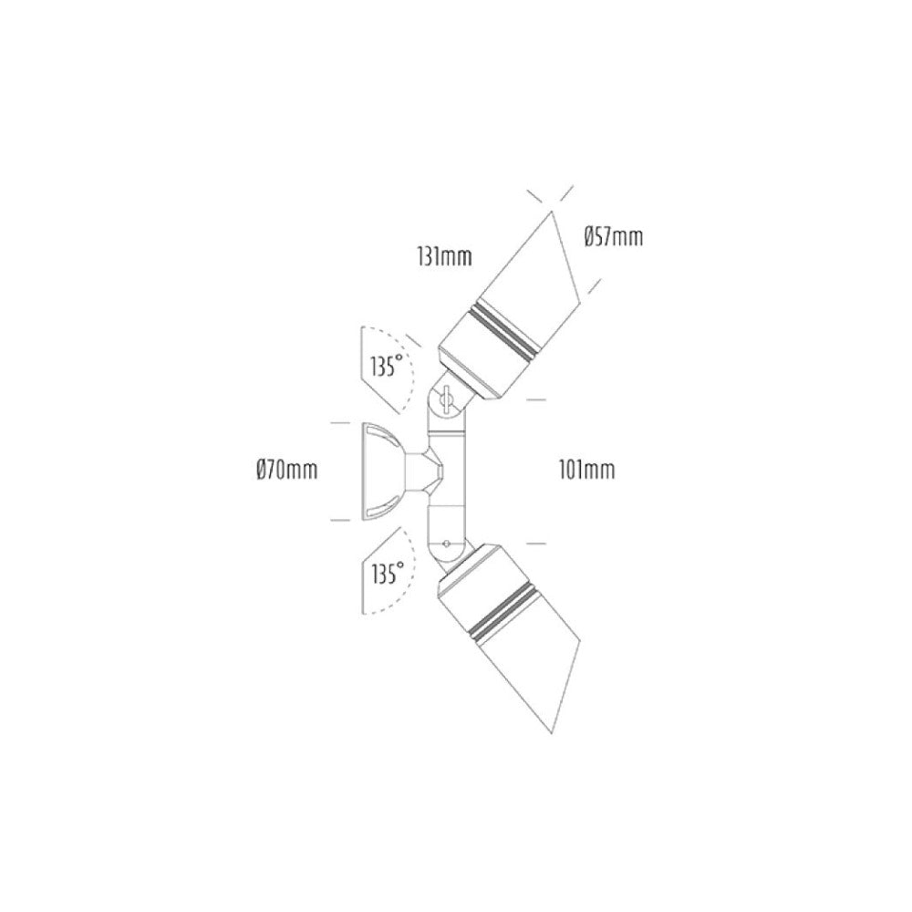 Buy Exterior Spotlights Australia HYDRA Exterior 2 Spotlights MR16 12~24V AC Brass - AQL-402-M