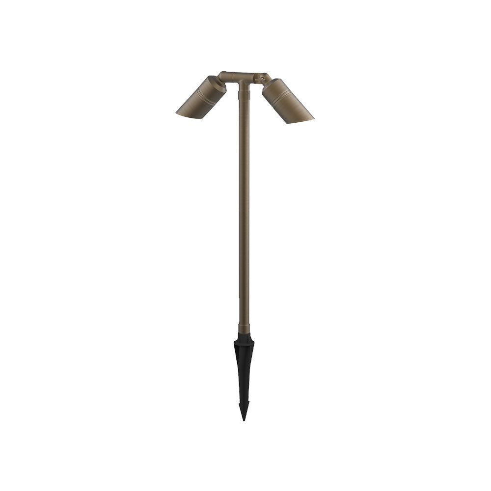 Buy Pathway Lights Australia HYDRA Pathway Spike 2 Lights MR16 H600mm 12~24V AC Brass - AQL-410