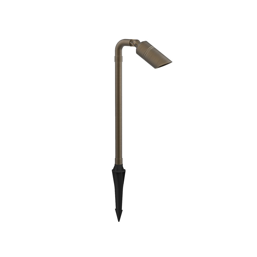 Buy Pathway Lights Australia HYDRA Pathway Spike Light Elbow MR16 H380mm 12~24V AC Brass - AQL-412-M