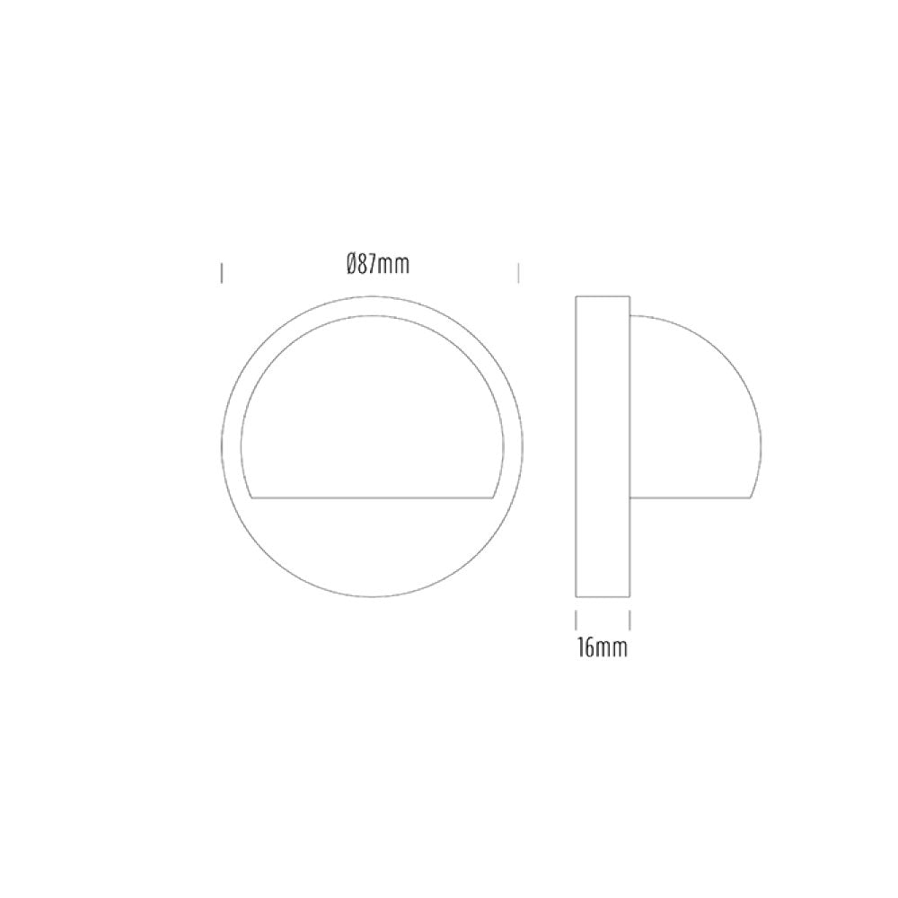 Buy Step Lights Australia HYDRA Eyelid Round Step Light 24V DC/AC W87mm Brass 3000K - AQL-417