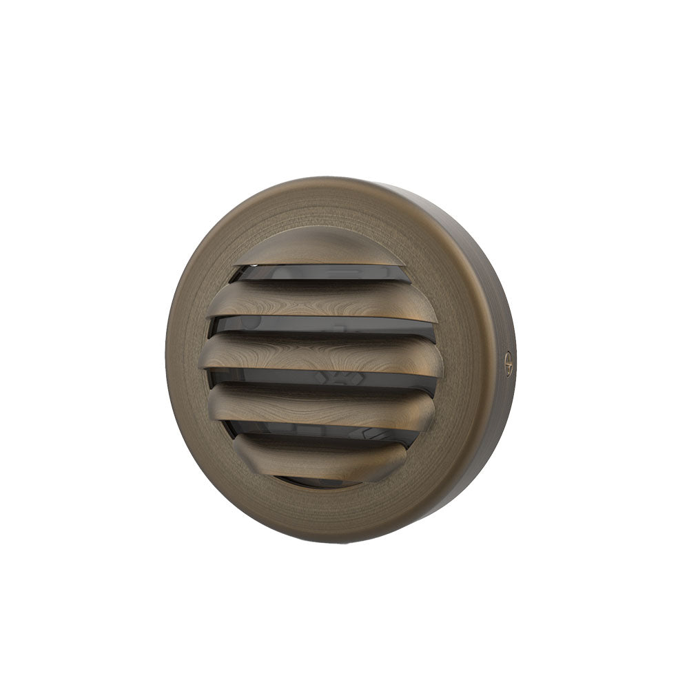 Buy Step Lights Australia HYDRA Slotted Round Step Light 24V DC/AC W89mm Brass 3000K - AQL-418