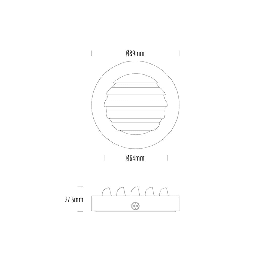 Buy Step Lights Australia HYDRA Slotted Round Step Light 24V DC/AC W89mm Brass 3000K - AQL-418