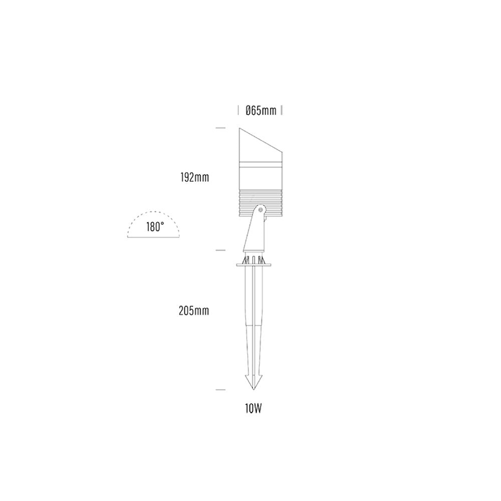 Buy Spike Lights Australia HYDRA LED Spike Light 24V DC 3000K Black Aluminium - AQL-455-A2-K0103038S