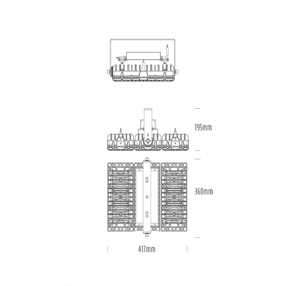 Buy Floodlights Australia 931 series LED Floodlight 300W Black Aluminium - AQL-931-F300