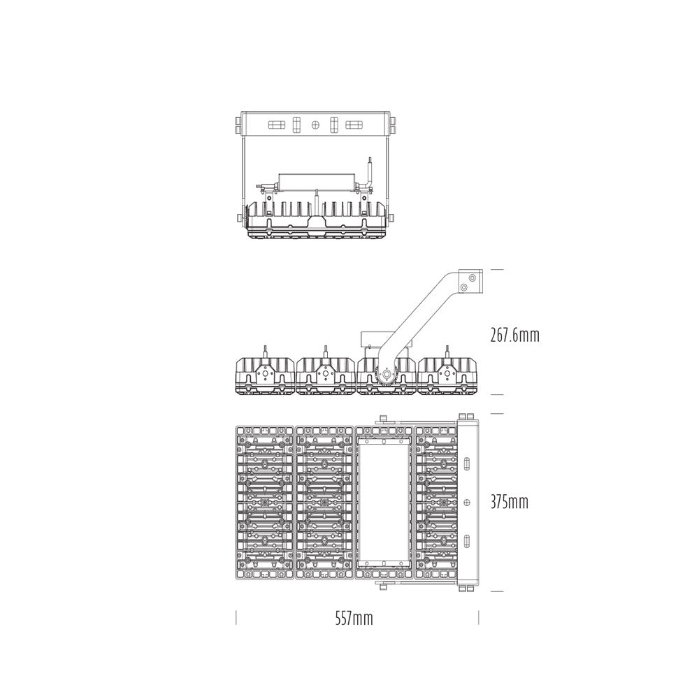 Buy Floodlights Australia 931 series LED Floodlight 400W Black Aluminium - AQL-931-F400
