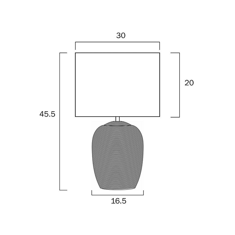 Buy Table Lamps Australia Arbro 1 Light Ceramic Table Lamp Grey - ARBRO TL-GY