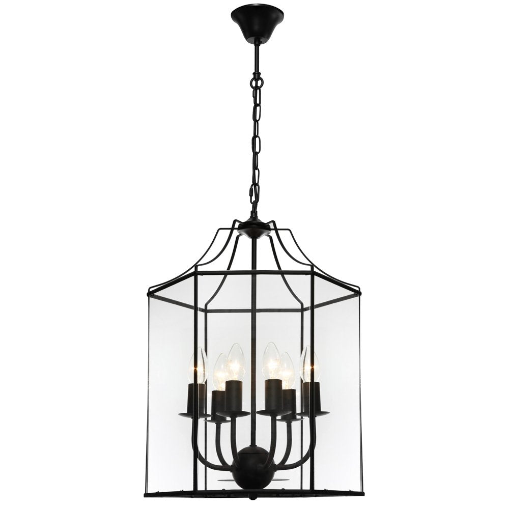 Arcadia 6 Light Pendant Black - ARCA6PBLK