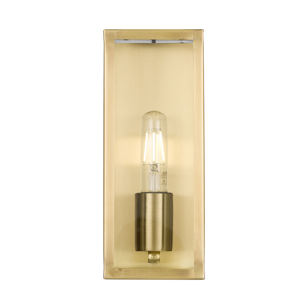 Buy Outdoor Wall Lanterns Australia Arzano 1 Light Wall Light Small Antique Brass - ARZANO WB25-AB