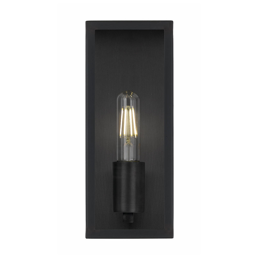 Buy Outdoor Wall Lanterns Australia Arzano 1 Light Wall Light Small Black - ARZANO WB25-BK