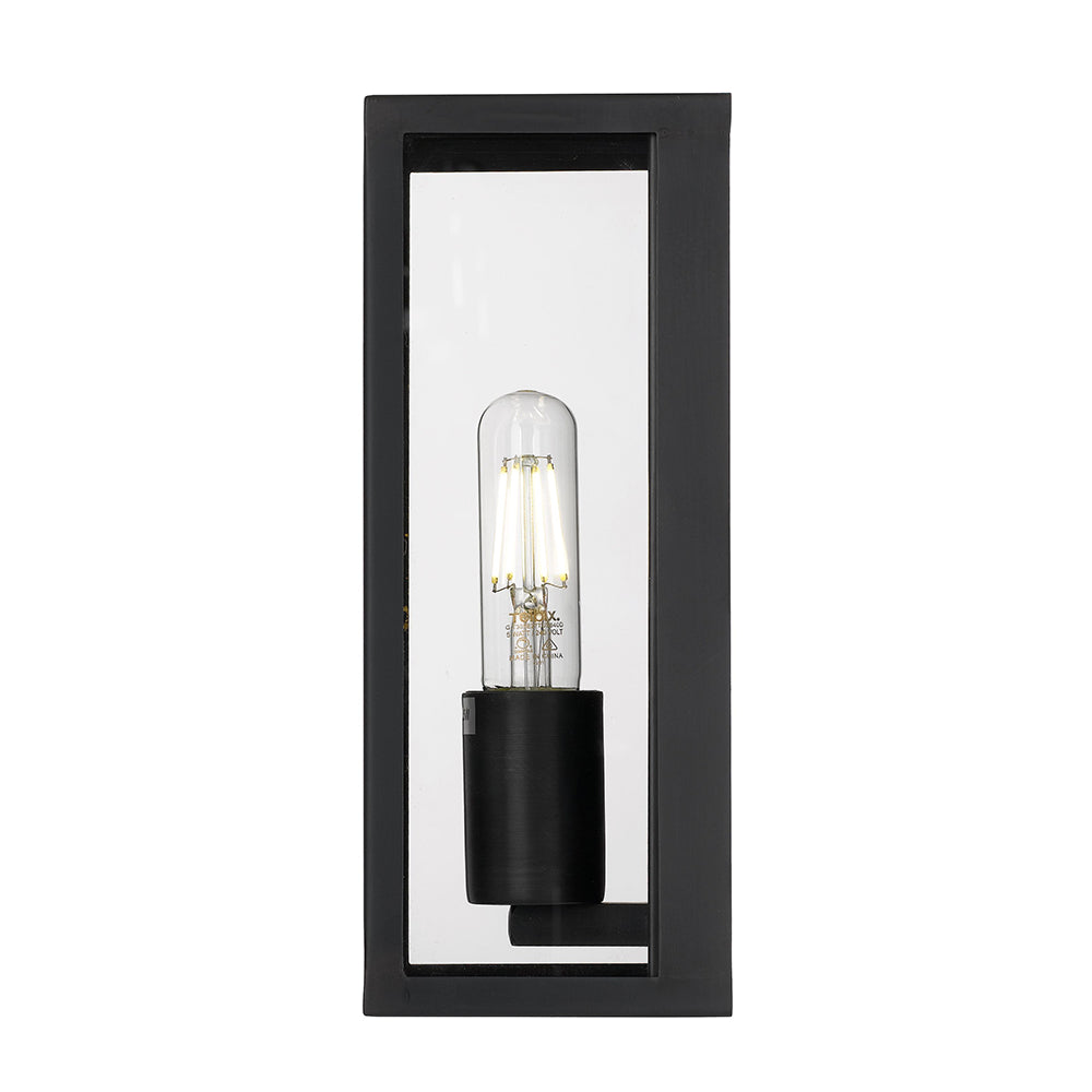 Buy Outdoor Wall Lanterns Australia Arzano 1 Light Wall Light Small Black - ARZANO WB25-BK