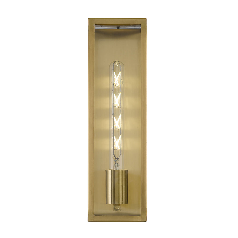 Buy Outdoor Wall Lanterns Australia Arzano 1 Light Wall Light Large Antique Brass - ARZANO WB35-AB