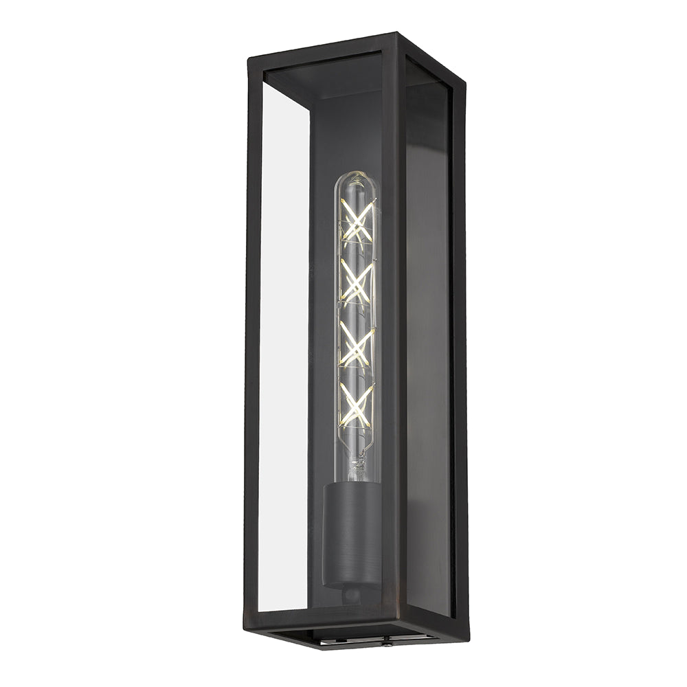 Buy Outdoor Wall Lanterns Australia Arzano 1 Light Wall Light Large Black - ARZANO WB35-BK