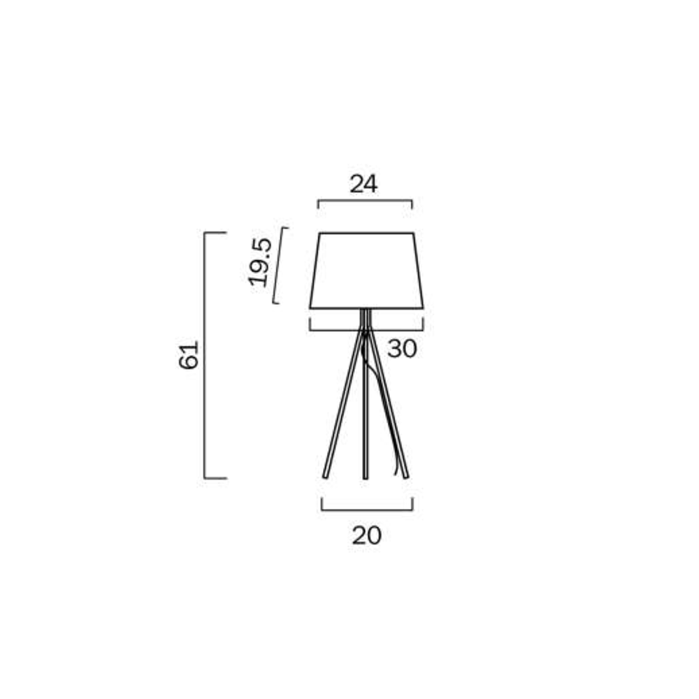 Buy Table Lamps Australia Anna 1 Light Table Lamp Blue & Black - ANNA TL-BLDGY