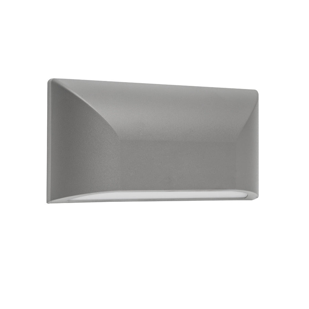 Buy Outdoor Step Lights Australia Bloc LED Wall Light 220mm TRI Colour IP65 Silver - BLOC EX5-SL3C