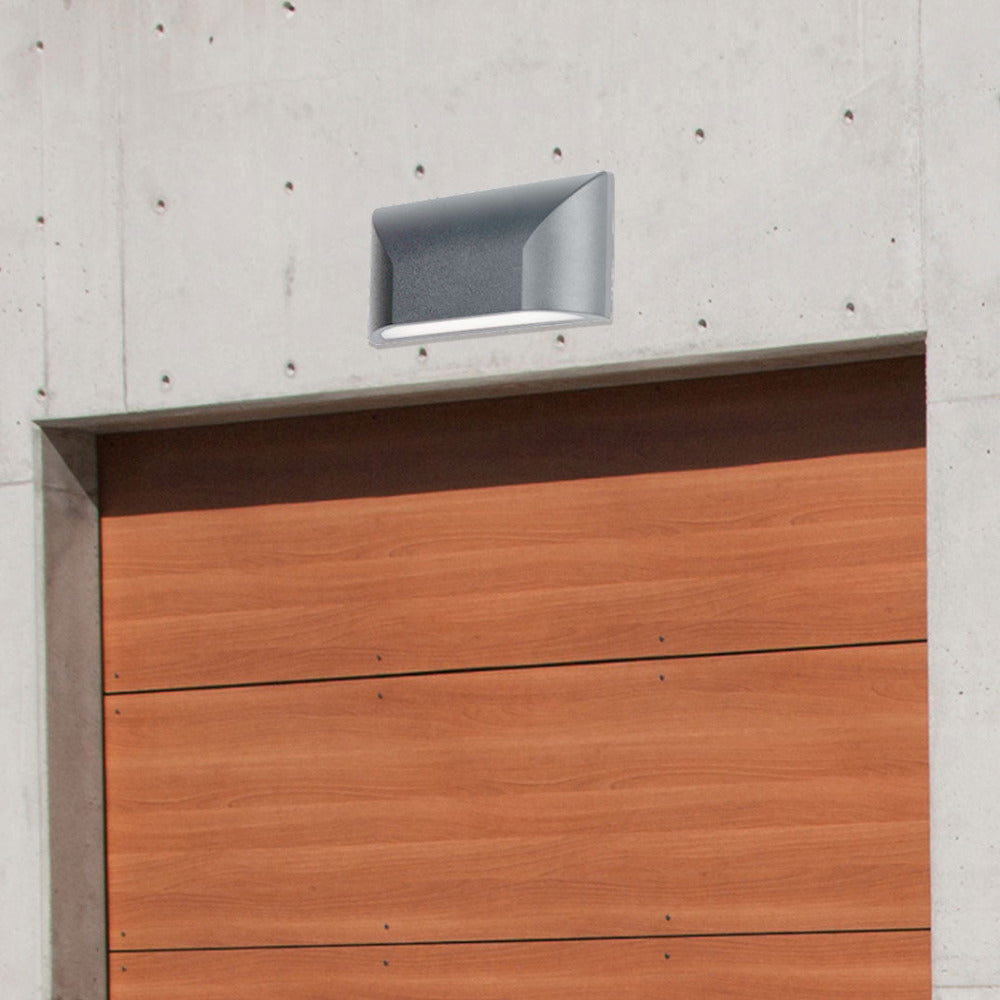 Buy Outdoor Step Lights Australia Bloc LED Wall Light 220mm TRI Colour IP65 Silver - BLOC EX5-SL3C