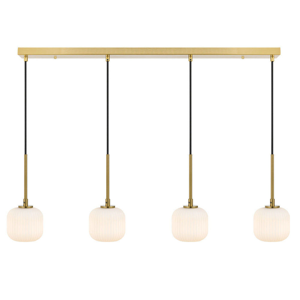 Buy Island Pendant Lights Australia Bobo 4 Light Island Pendant Antique Gold & Opal Matt - BOBO PE04-AGOM