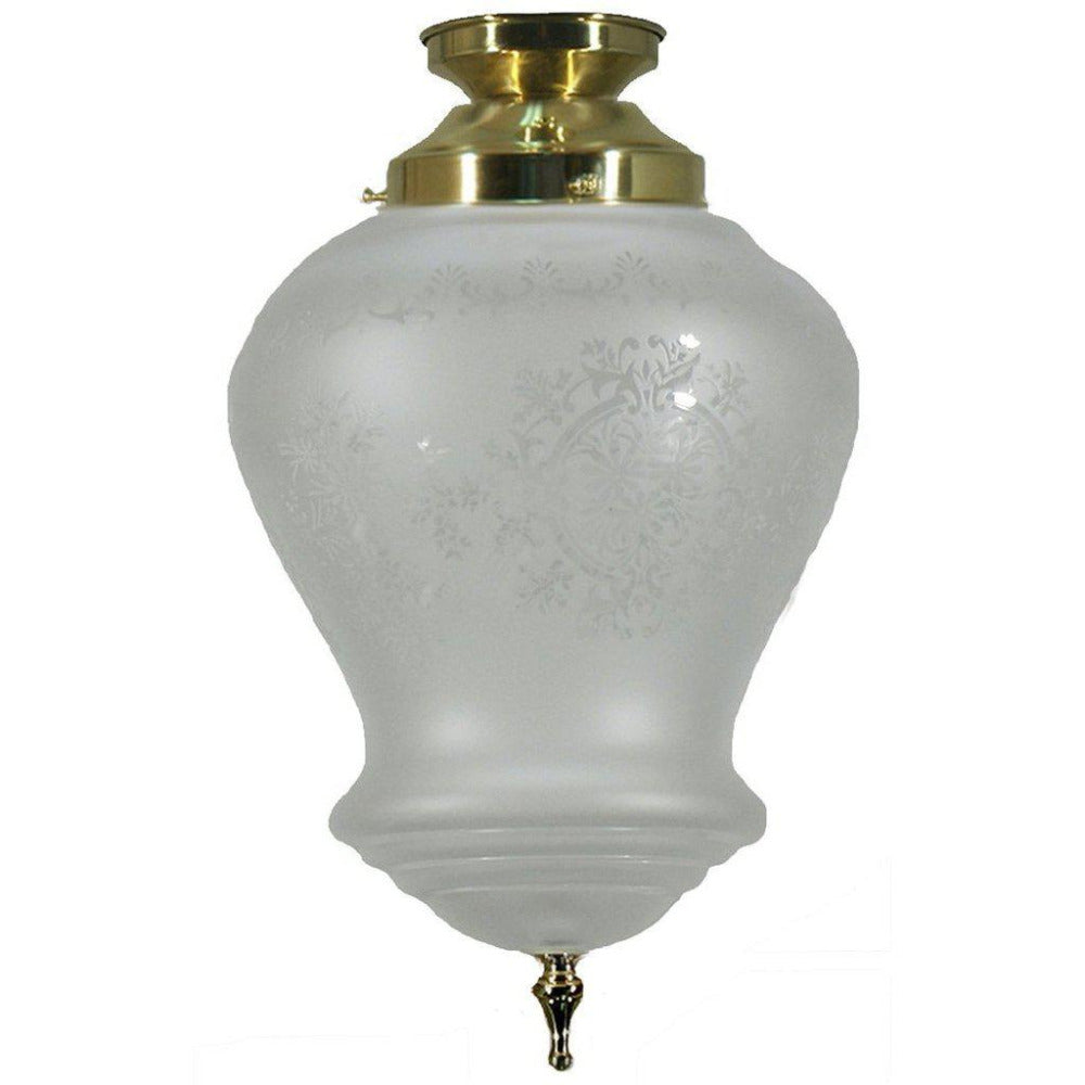 Buy DIY Batten Fix Lights Australia DIY Batten Fix Brass With Cambridge Frost Etched Glass - 3000056