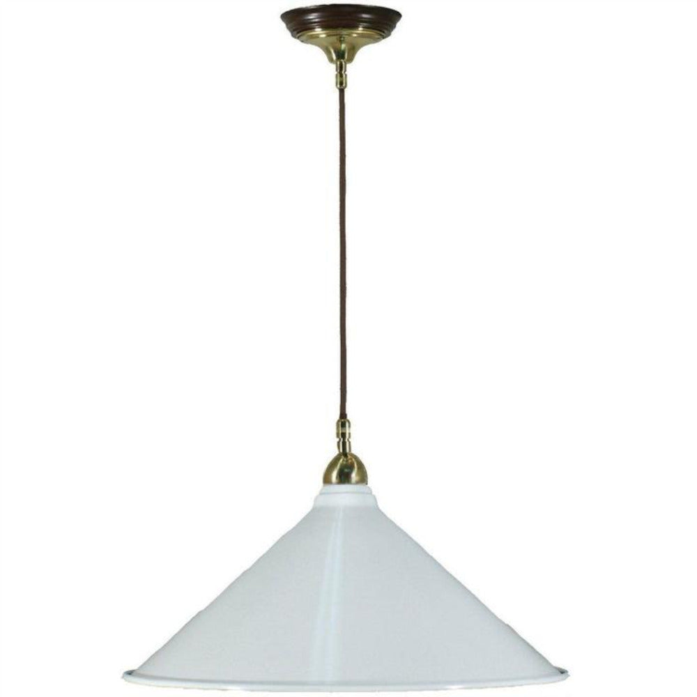 Buy Pendant Lights Australia Single Cord Pendant Brass With 390mm Edwardian White Shade - 3000131