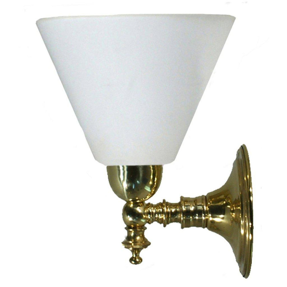 Buy Wall Sconce Australia Koscina Wall Light Brass With Cono Opal Glass - 3000154