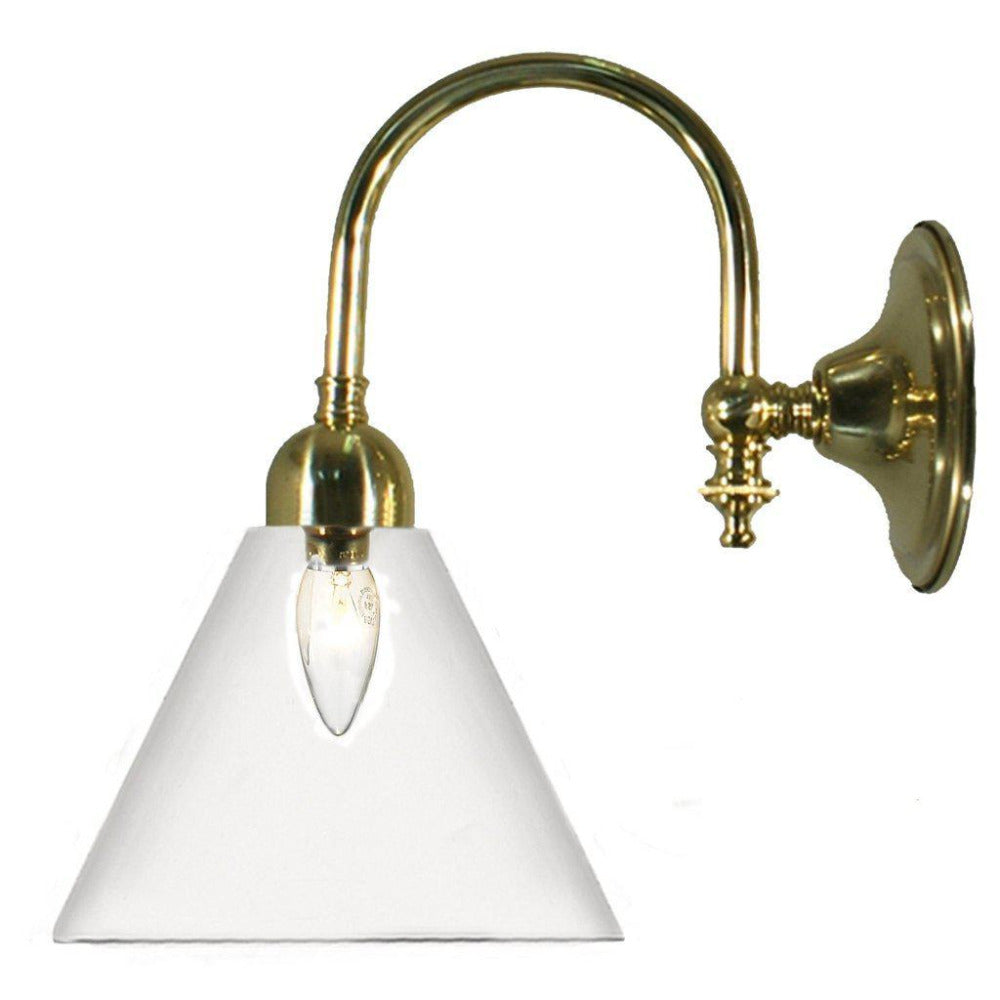 Buy Wall Sconce Australia Loxton Wall Light Brass With Cono Clear Glass - 3001175