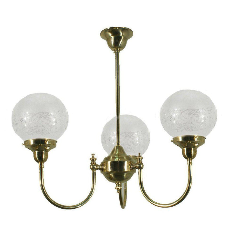 Buy Pendant Lights Australia Luke 3 Light Pendant Brass With Sheffield Glass - 3000189