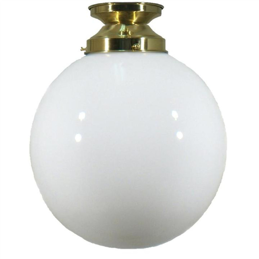 Buy DIY Batten Fix Lights Australia DIY Batten Fix Brass With 10" Sphere Opal Glass - 3000035