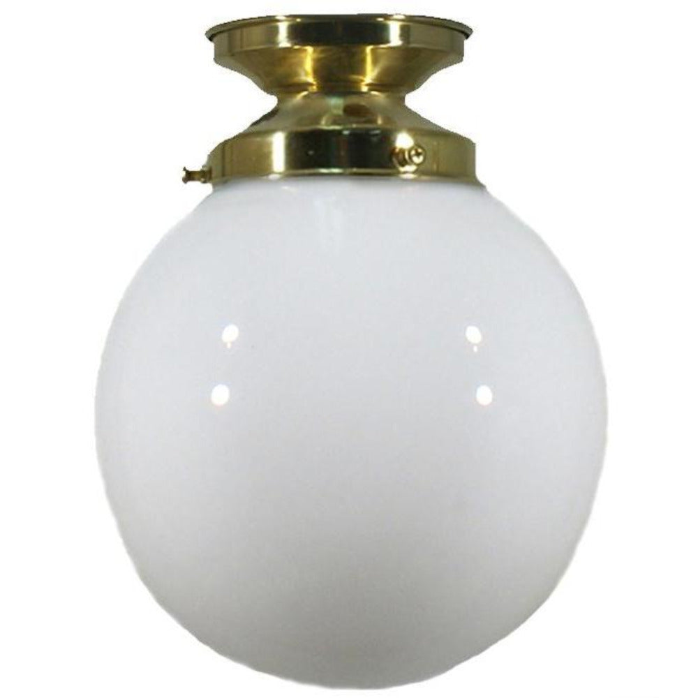 Buy DIY Batten Fix Lights Australia DIY Batten Fix Brass With 6" Sphere Opal Glass - 3000029