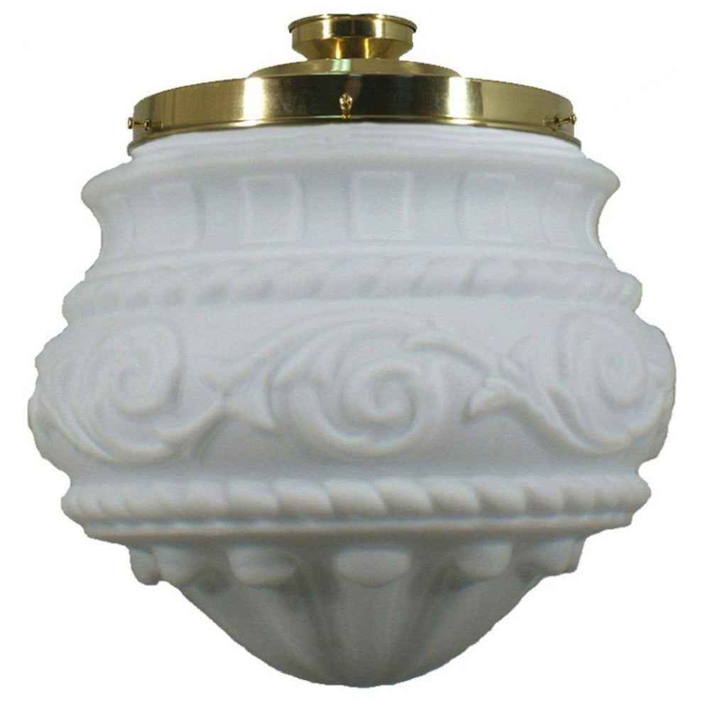 Buy DIY Batten Fix Lights Australia DIY Batten Fix Brass With 12" Premier Opal Matt Glass - 3000068