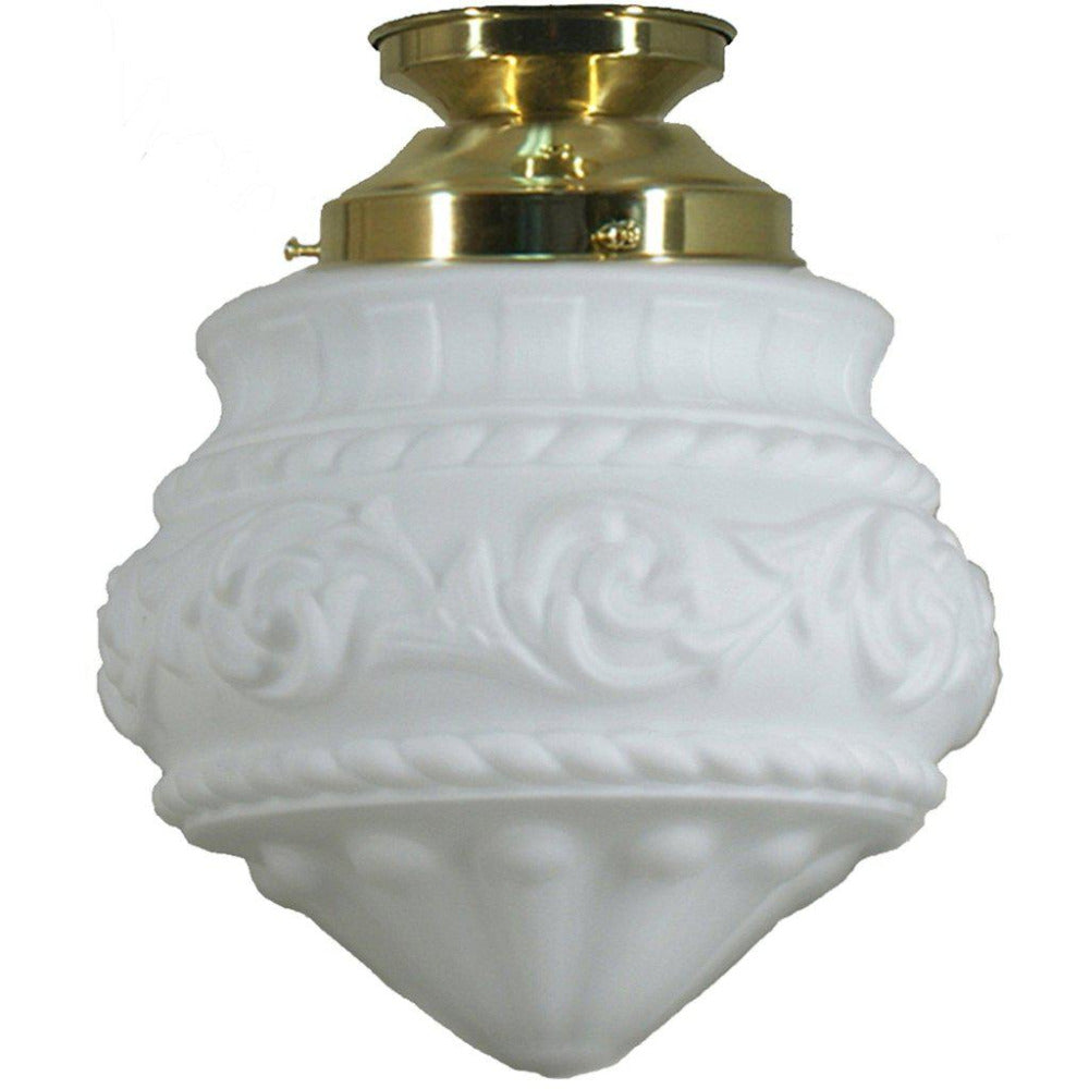 Buy DIY Batten Fix Lights Australia DIY Batten Fix Brass With 8" Premier Opal Matt Glass - 3000045