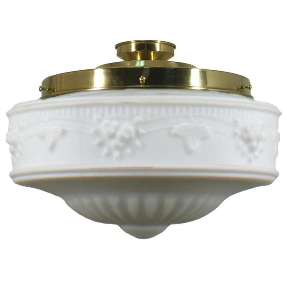 Buy DIY Batten Fix Lights Australia DIY Batten Fix Brass With 11" Senator Opal Matt Glass - 3000067
